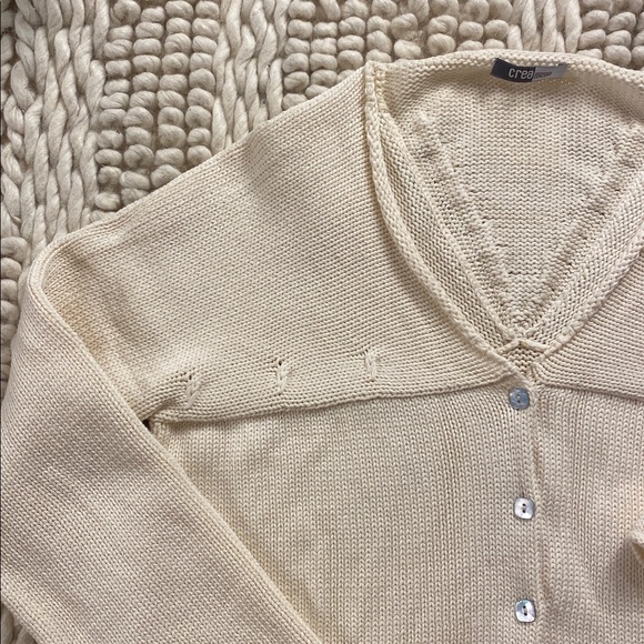 Crea Concept Bell Sleeve Knit Cardigan • Viscose Cotton Blend • Size S - Picture 3 of 13